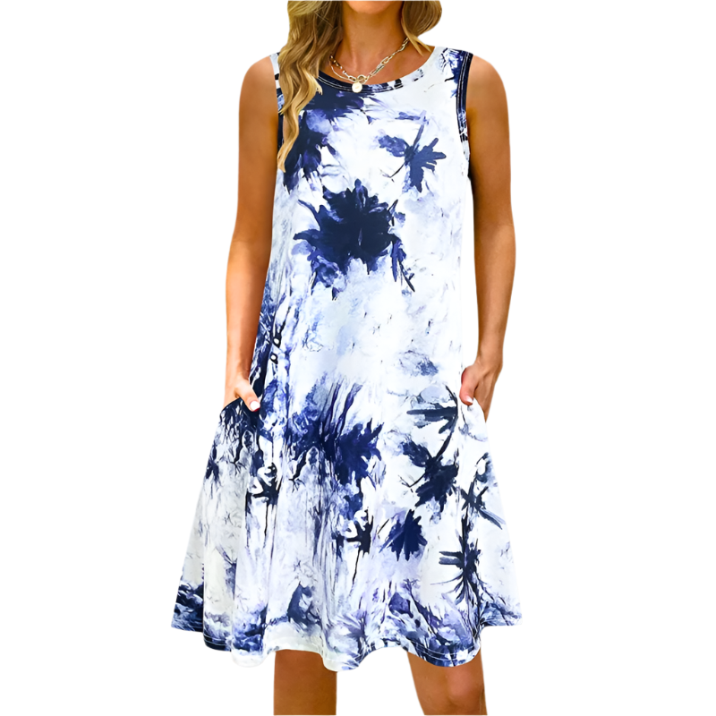 Women Elegant Tie-Dye Swing Dress | Evora