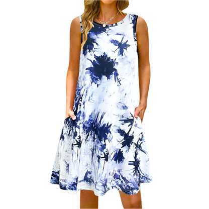 Women Elegant Tie-Dye Swing Dress | Evora