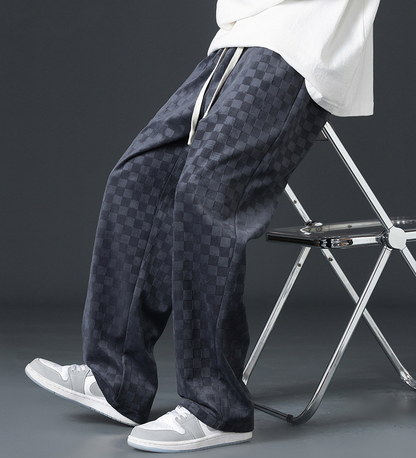 Men's Checkerboard Wide-Leg Pants | Alford