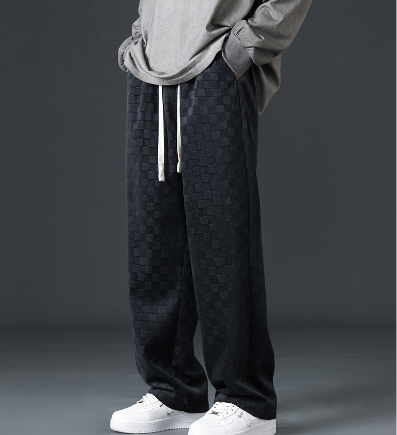 Men's Checkerboard Wide-Leg Pants | Alford