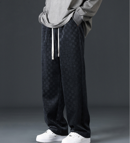 Men's Checkerboard Wide-Leg Pants | Alford