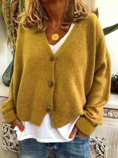 Women Cropped Button Knit Cardigan | Belline