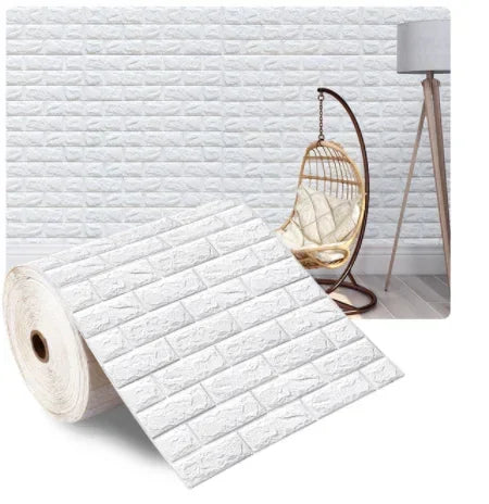 Retro 3D Imitation Brick Wall Sticker, Removable Self-Adhesive PE Foam Wall Decals for Living Room and Kitchen Decor 17