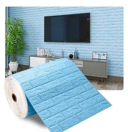 Retro 3D Imitation Brick Wall Sticker, Removable Self-Adhesive PE Foam Wall Decals for Living Room and Kitchen Decor 6