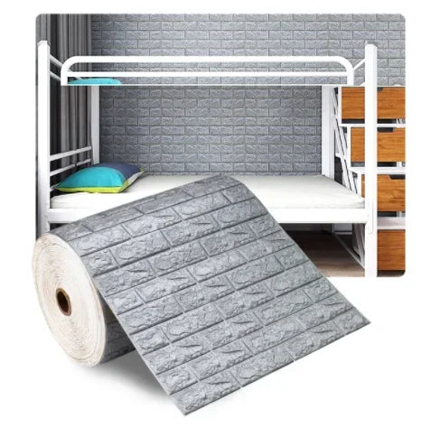 Retro 3D Imitation Brick Wall Sticker, Removable Self-Adhesive PE Foam Wall Decals for Living Room and Kitchen Decor 8