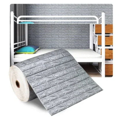 Retro 3D Imitation Brick Wall Sticker, Removable Self-Adhesive PE Foam Wall Decals for Living Room and Kitchen Decor 8