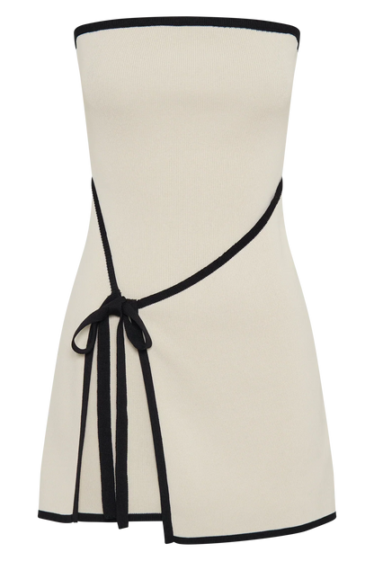 Strapless Mini Dress with Tie Accent | Kiara