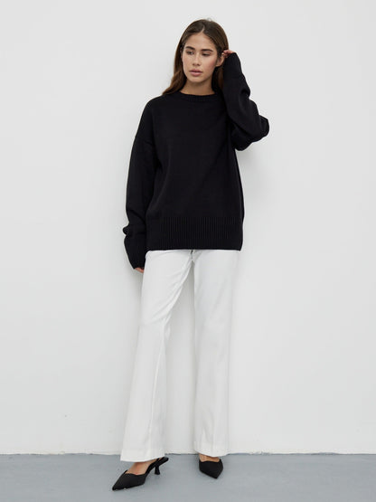 Women Minimalist Knit Sweater | Hanelle