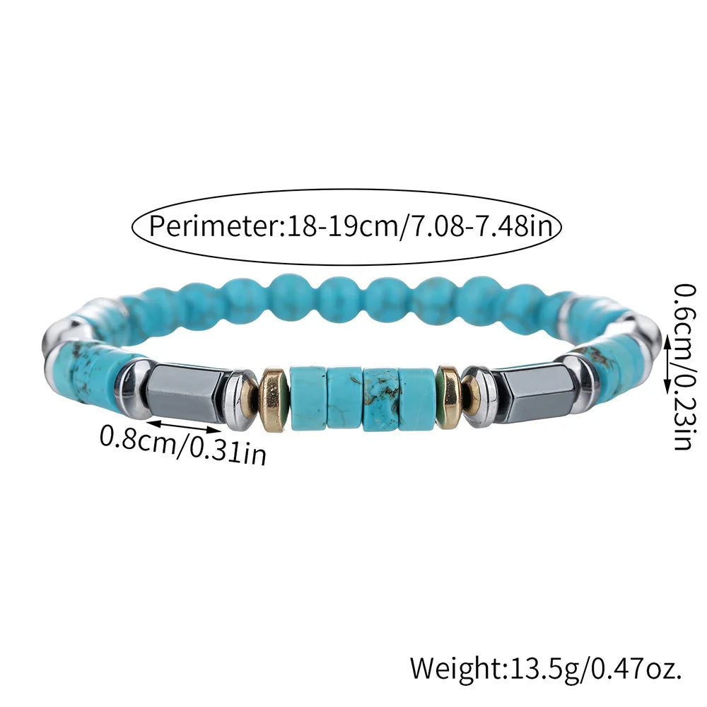 Men Turquoise Bead Bracelet | Taiven