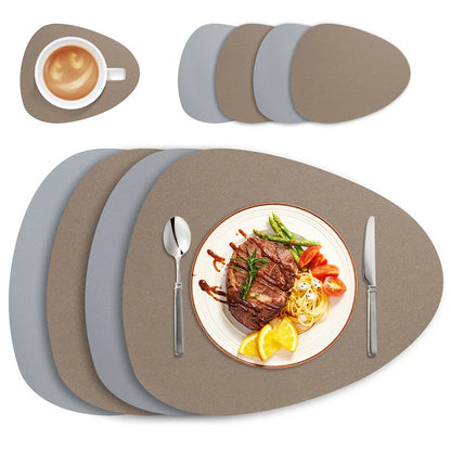 Variant image for Double-Sided Placemat Set Waterproof PU | Elegant Dining-7