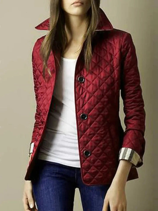 Women Quilted Button Jacket | Delilah