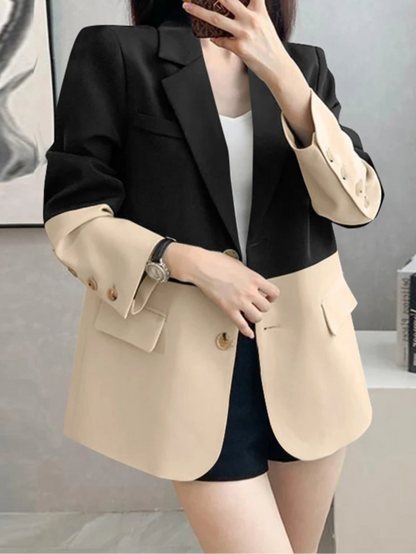 Two-Tone Oversized Blazer | Everilda