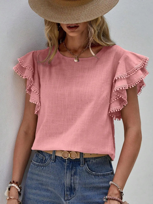 Women Flutter Sleeve Top | Waverly