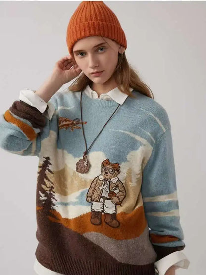 Women Adventure Bear Sweater | Clarisse