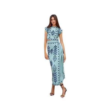 Boho Embroidered Co-Ord Set | Herminia