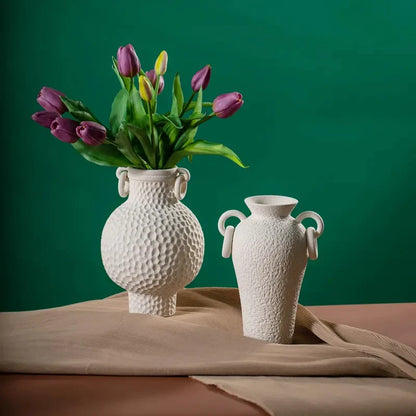 White Ceramic Vase Decorative Minimalist | Elegance 2