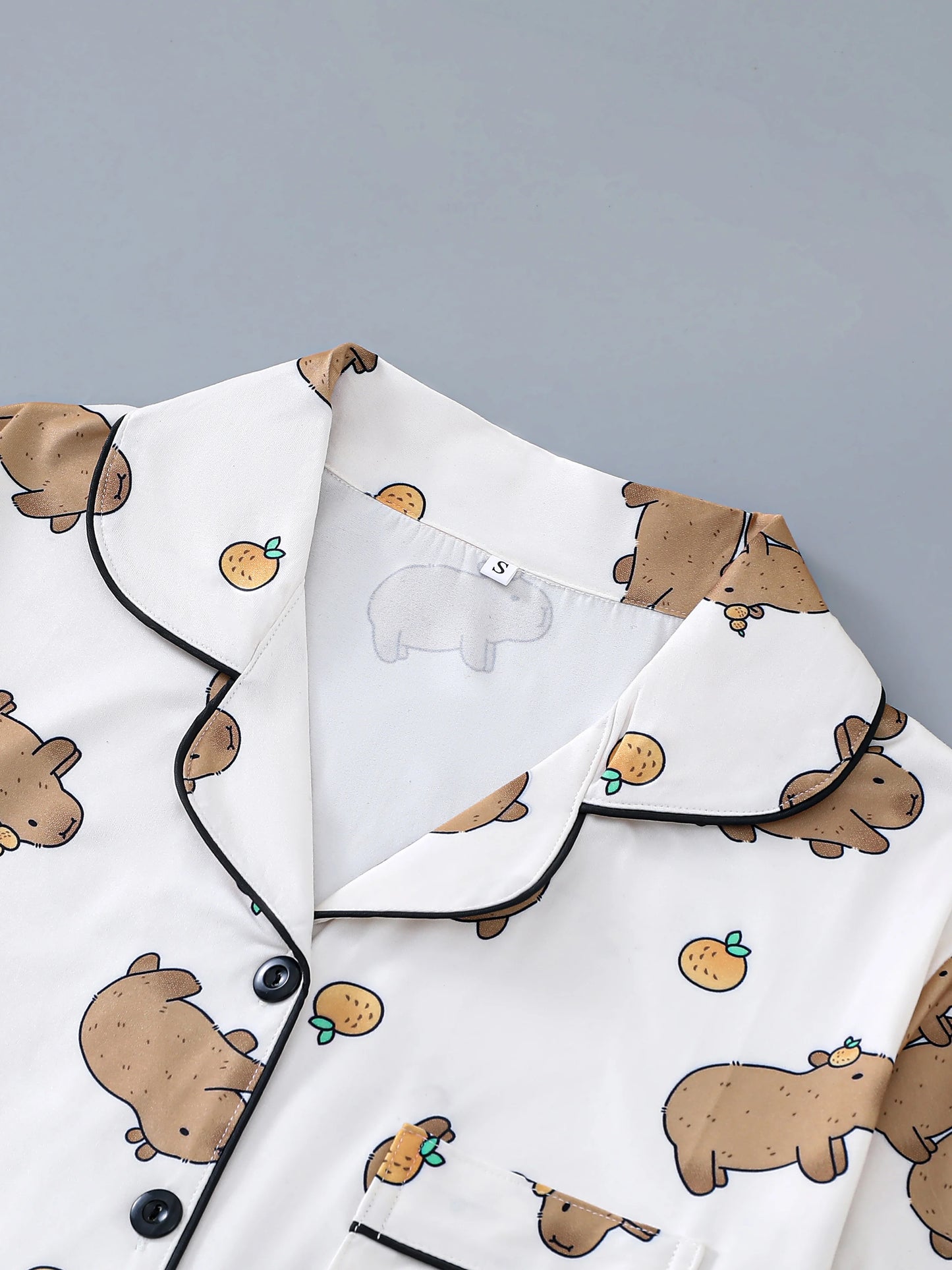 Capybara Print Pajama Set | Izetta