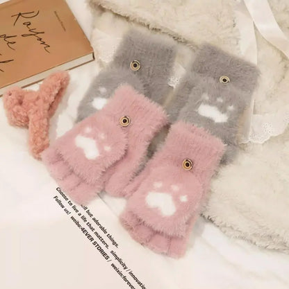 Harriet - Flip Mink Mittens for Women - Soft & Convertible