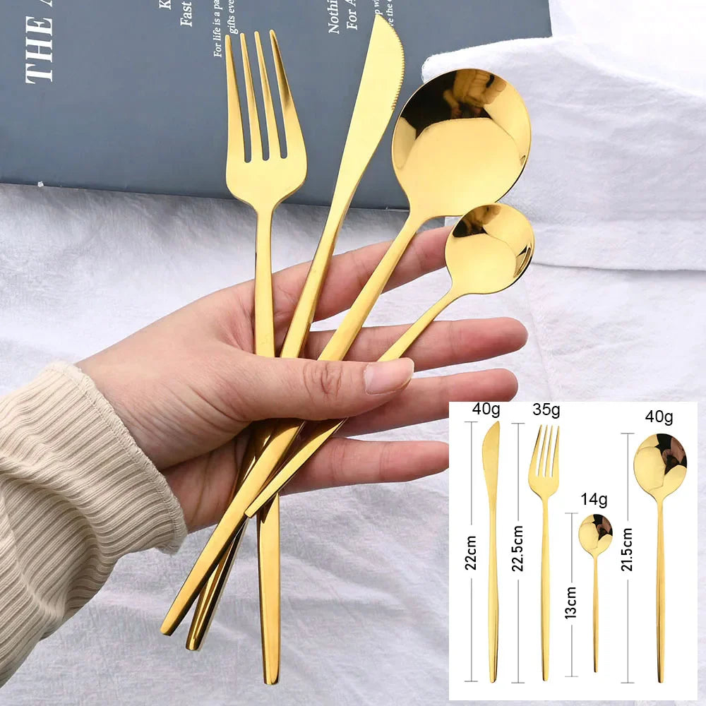Luxury Cutlery Set 24 Pieces Stainless Steel | Elegant Dining 5