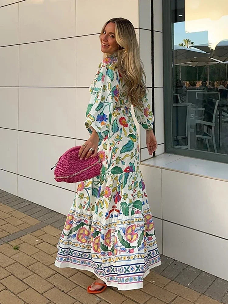 Floral Bohemian Maxi Dress | Ella