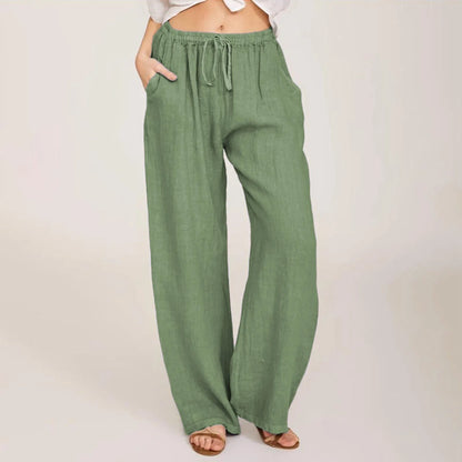 High-Waisted Wide-Leg Drawstring Pants | Nova