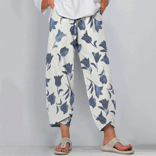 Women Floral Print Wide-Leg Pants | Anne