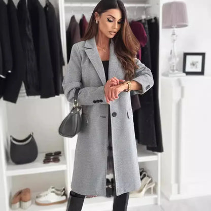 Women Structured Longline Button Coat | Isolde