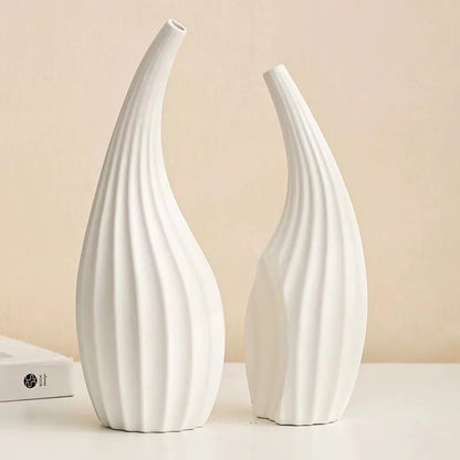 Decorative Vase White Ceramic | Elegant Touch 4