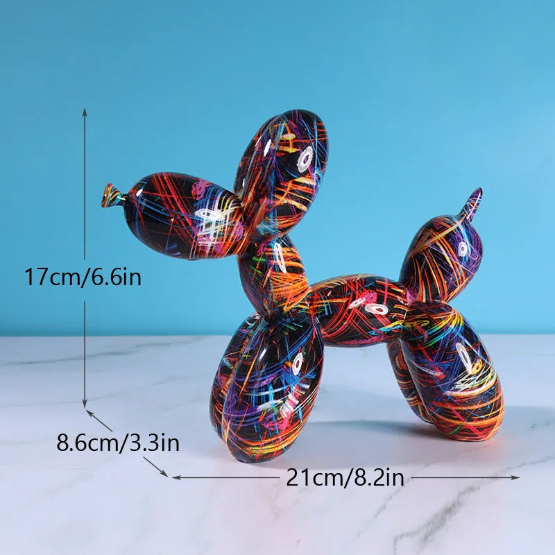 Variant image for Colorful Dog Balloon Sculpture Resin | Whimsical Home Decor-11