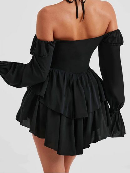 Ruffled Off-Shoulder Mini Dress | Caroline