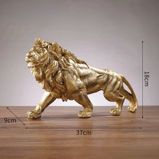 Home Decorative Sculpture Golden Resin | Majestic Lion 1