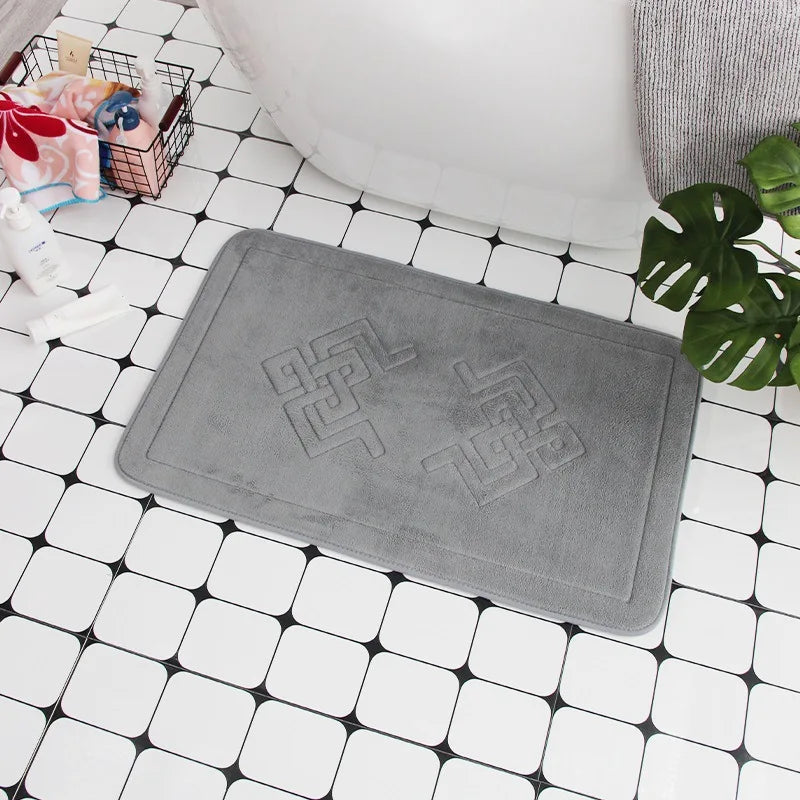 Variant image for Non-Slip Bath Mat Coral Fleece Memory Foam | Cobblestone-5