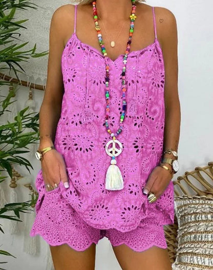 Women Embroidered Two-Piece Set | Olivia
