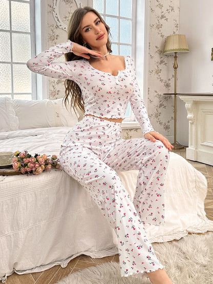 Women Flower Print Pajama Set | Isabelle