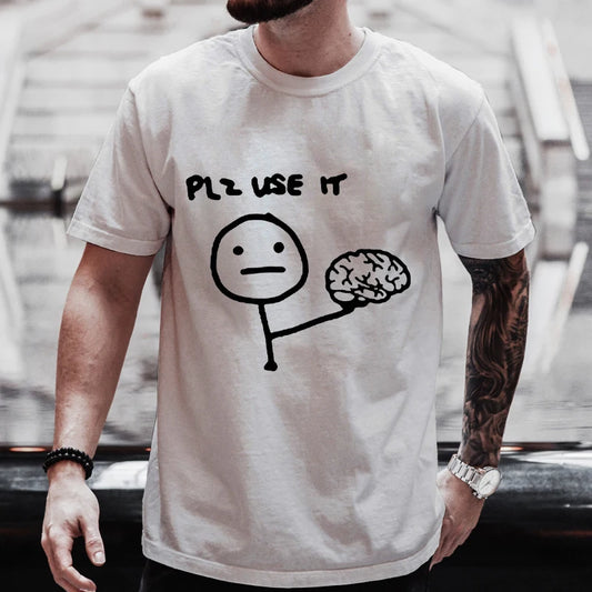 Men's Graphic T-Shirt Black Cotton | Sarcastic Humor-1