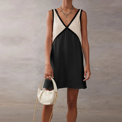 Women Colorblock Sleeveless Mini Dress | Amaranta
