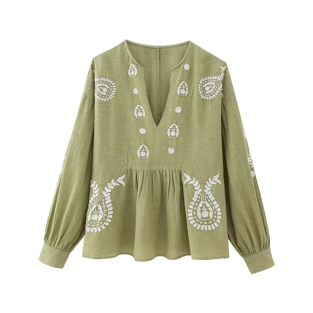 Women Embroidered Boho Blouse | Amara