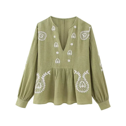 Women Embroidered Boho Blouse | Amara