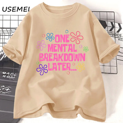 Variant image for Unisex T-Shirt Black Cotton | One Mental Breakdown Later-3