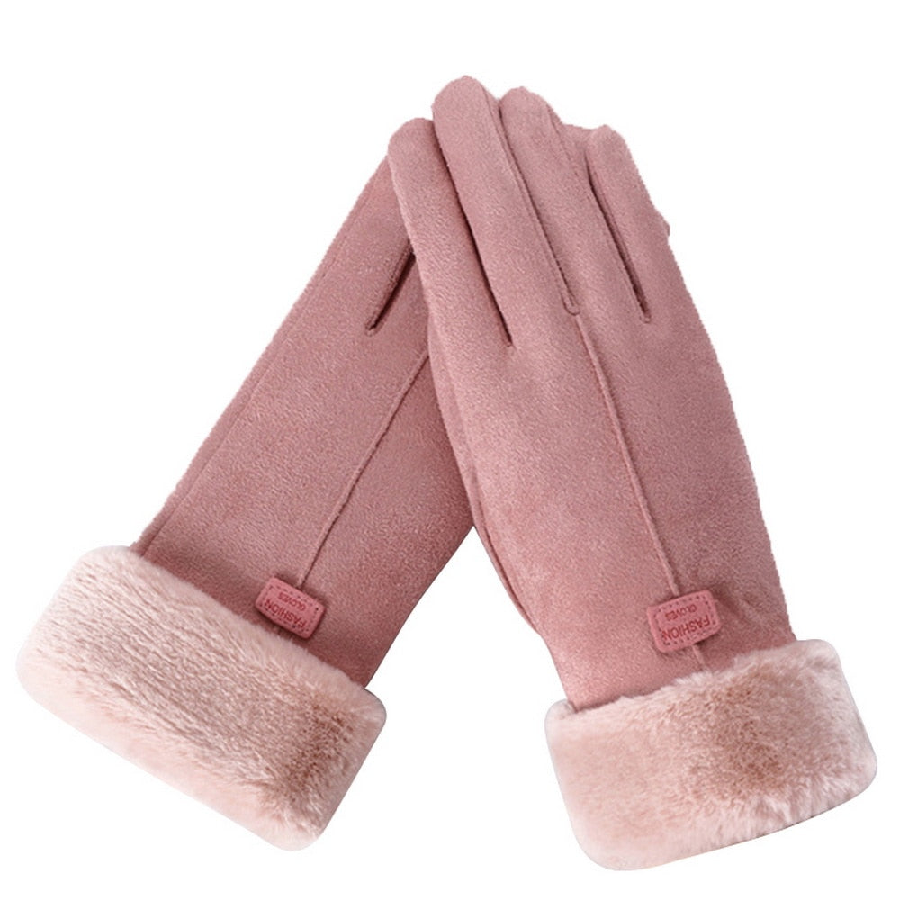 Isla | Stylish & Warm Furry Winter Gloves for Women