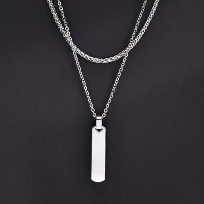 Variant image for Men's Necklace Stainless Steel Geometric Bar | Stylish Gift-2