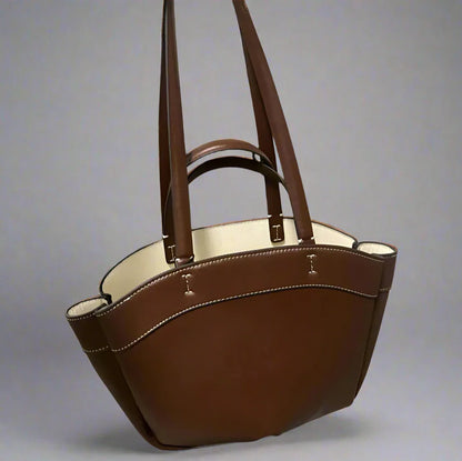 Casual Vegan Leather Basket Tote | Rumi