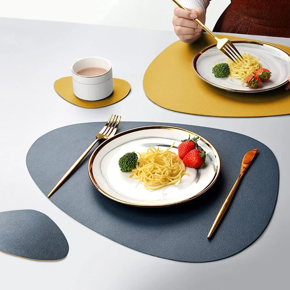Double-Sided Placemat Set Waterproof PU | Elegant Dining 4