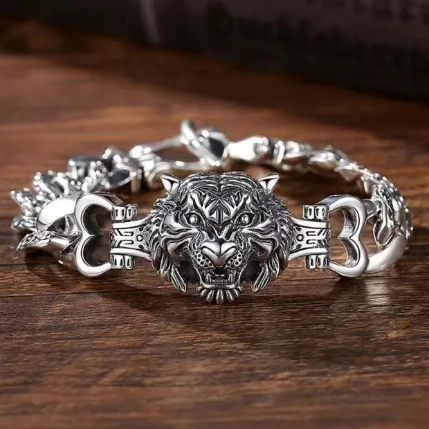 Variant image for Men's Leather Bracelet Black Vintage | Odin-5