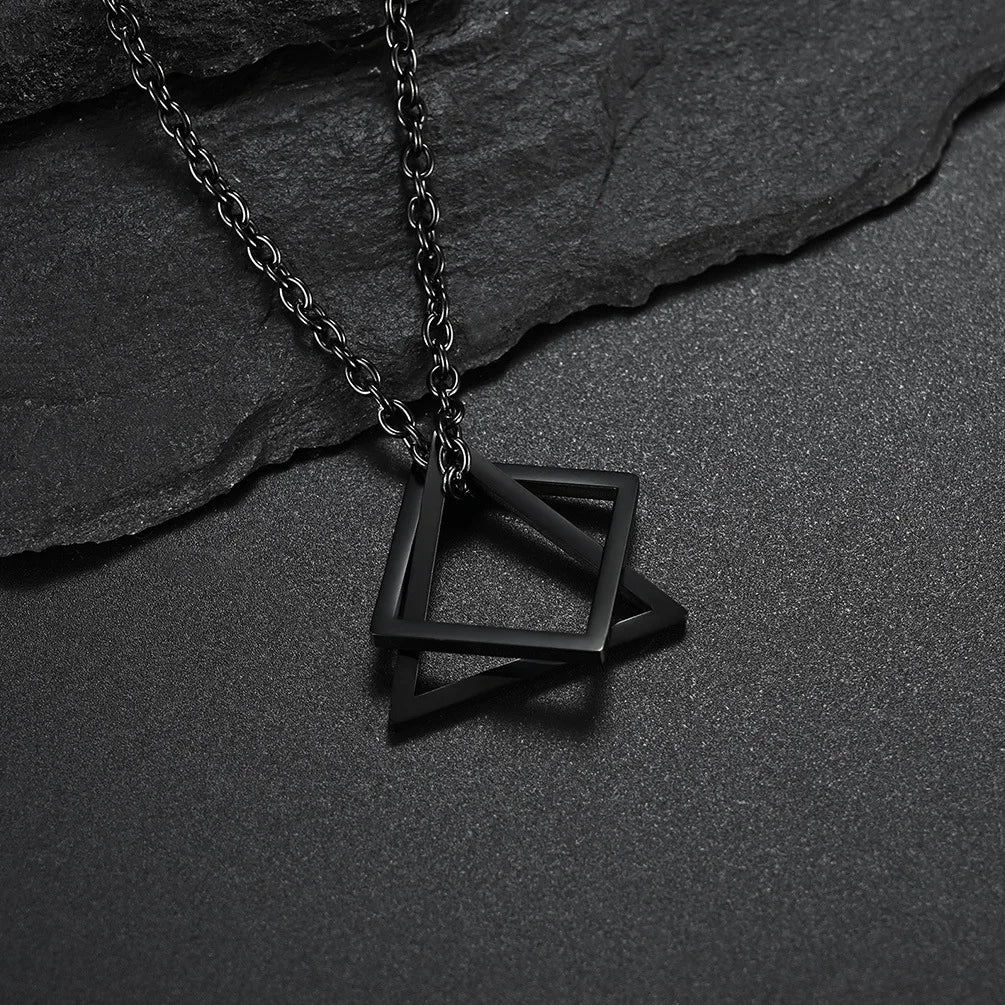 Men's Pendant Necklace Silver Stainless Steel | Urban Style-4