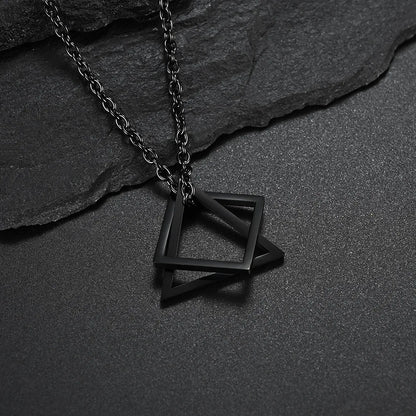 Men's Pendant Necklace Silver Stainless Steel | Urban Style-4