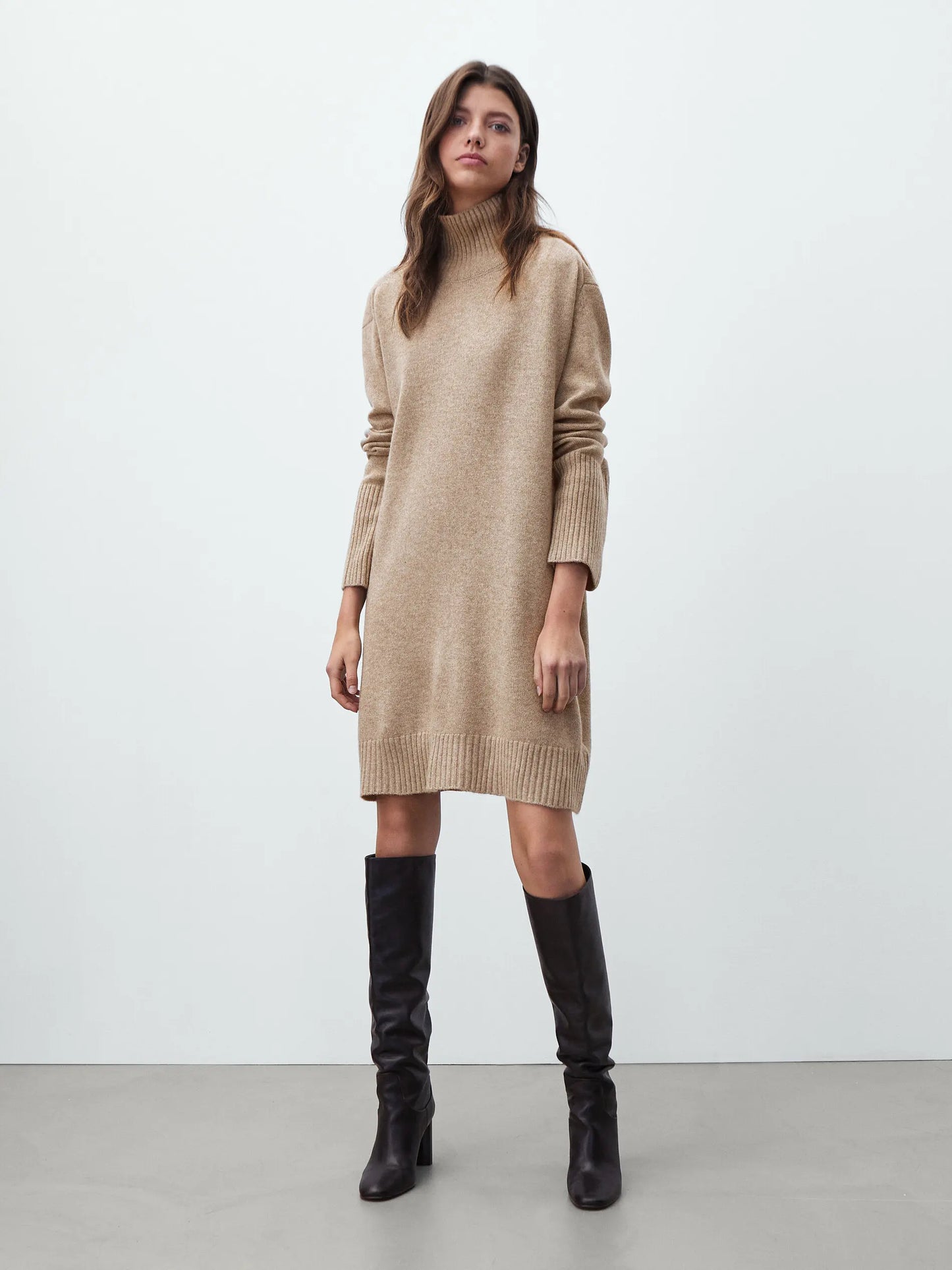 Oversized Turtleneck Sweater Dress | Fayetta