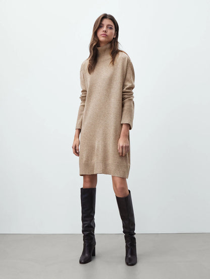 Oversized Turtleneck Sweater Dress | Fayetta