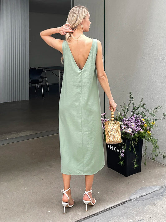 Minimalist Sleeveless Slip Dress | Janetta