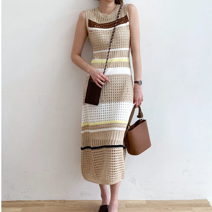 Women Color Block Crochet Dress | Erika
